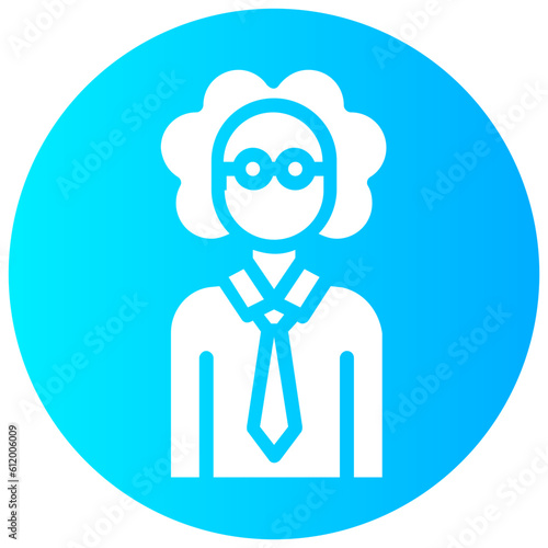 professor round vector icon