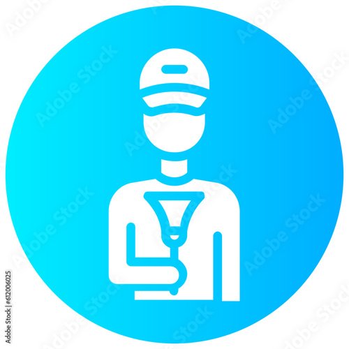 janitor round vector icon