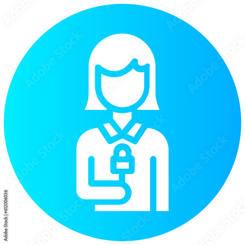 news reporter round vector icon