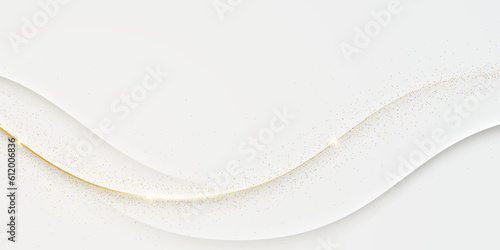 White background with golden lines