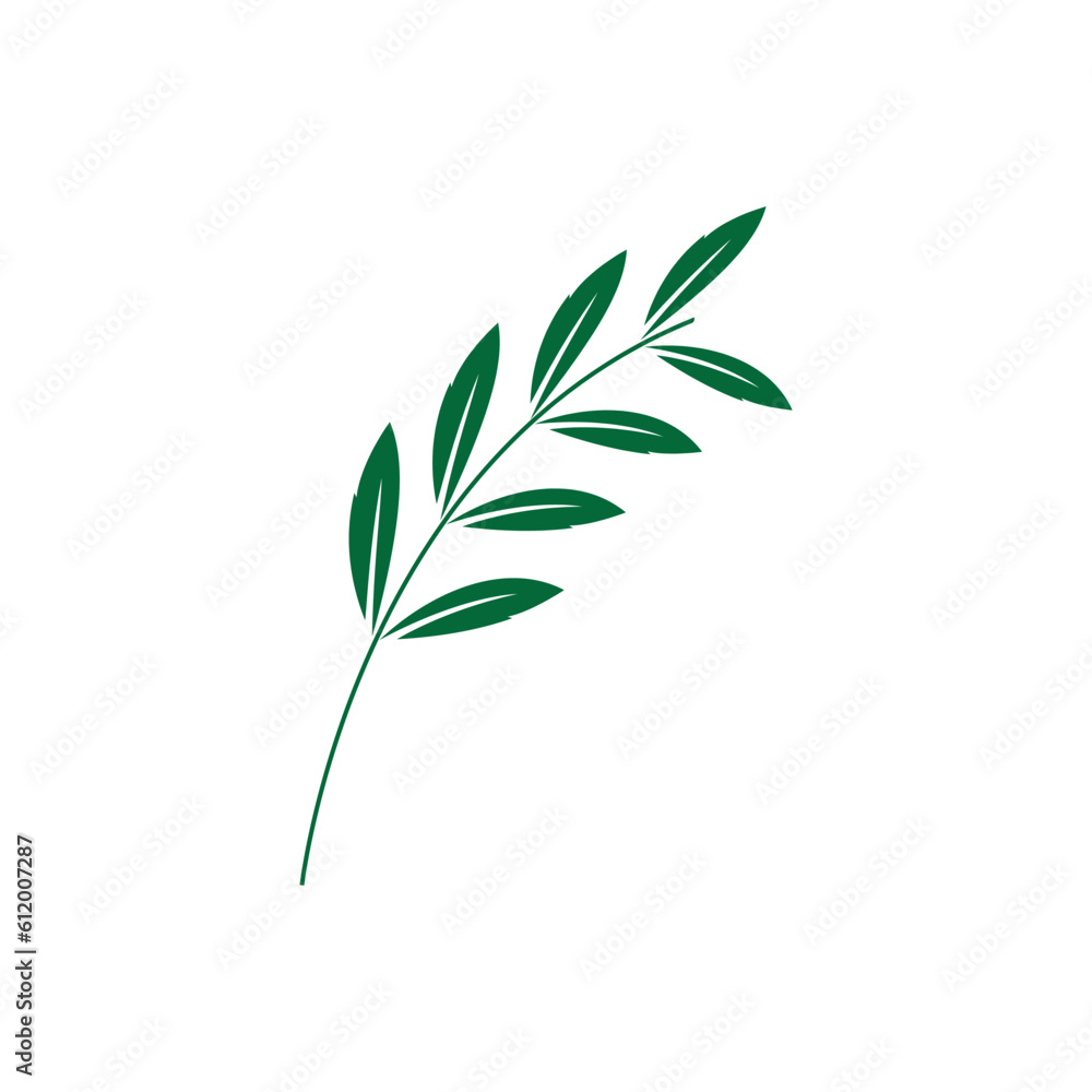 green leaf logo design vector icons