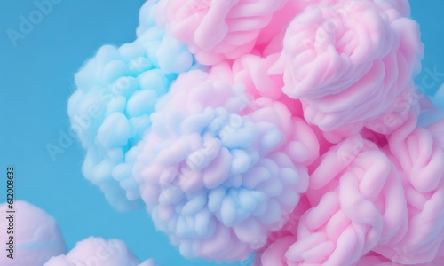 Pink and blue cotton candy background