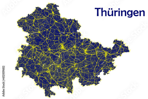 Bundesland Thüringen Karte Straßennetz Deutschland