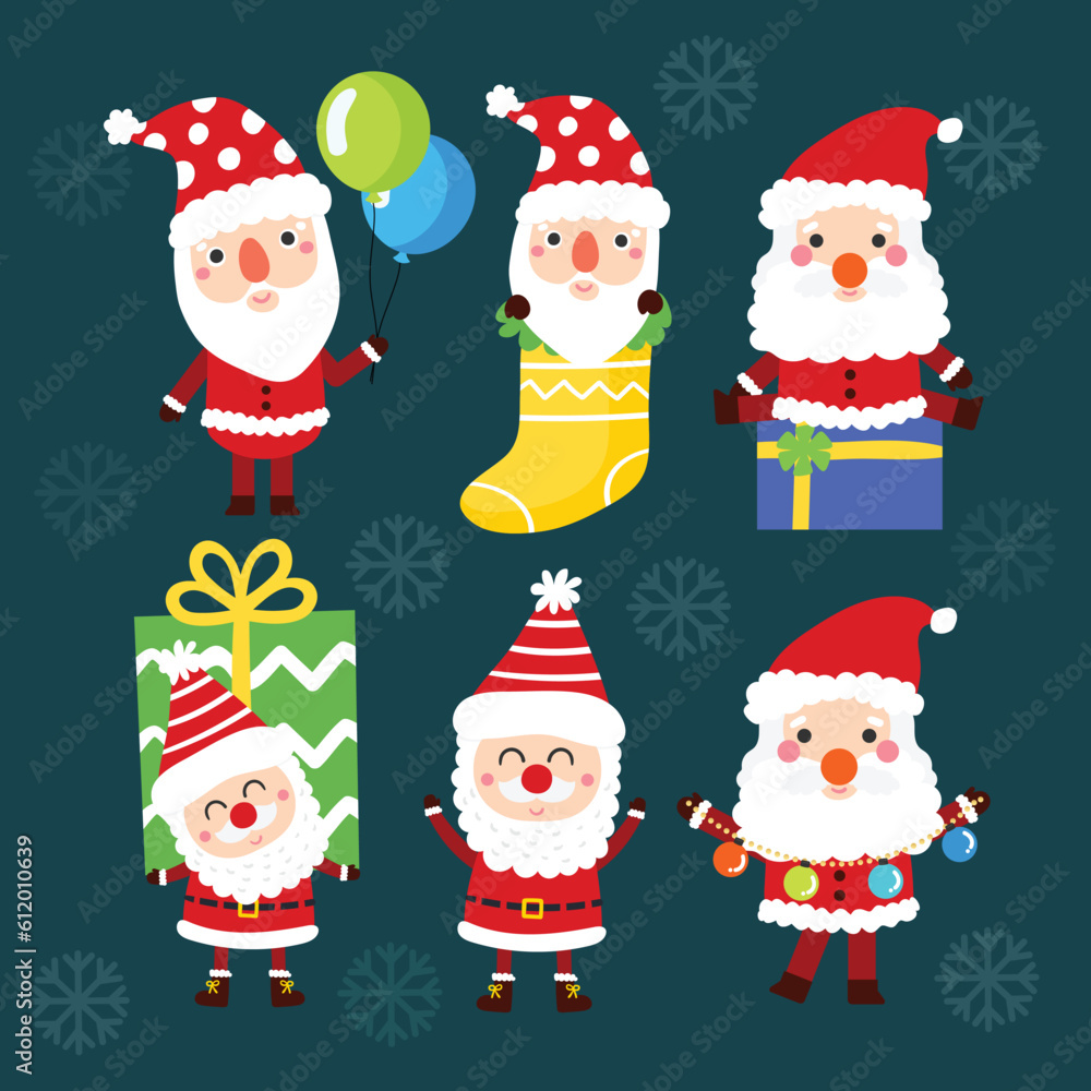 Cute Cartoon Christmas Concept. Cute Cartoon Christmas Concept.