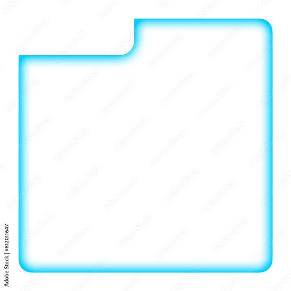 white frame square blue light neon white frame square blue light neon