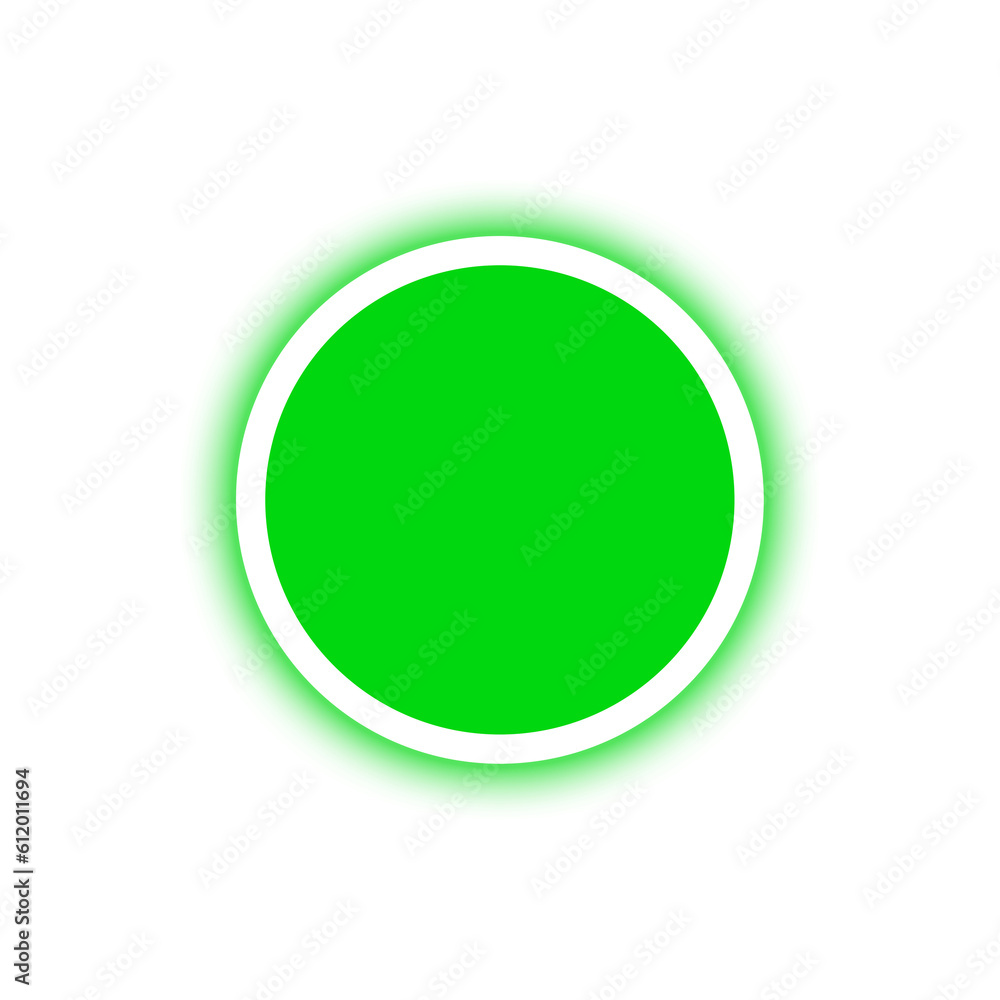 green banner circle light neon and dot
