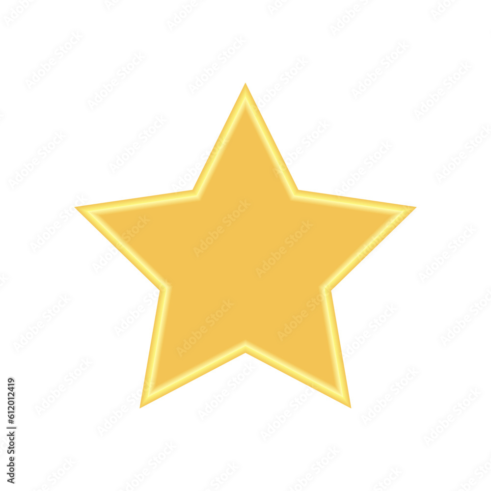 Golden star isolated on white background Golden star isolated on white background