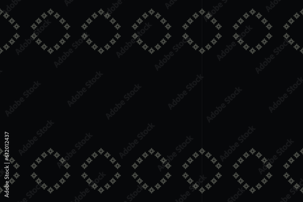 Ethnic geometric fabric pattern Cross Stitch.Ikat embroidery Ethnic oriental Pixel pattern black background. Abstract,vector,illustration. Texture,clothing,frame,decoration,motifs,silk wallpaper. Ethnic geometric fabric pattern Cross Stitch.Ikat embroidery Ethnic oriental Pixel pattern black background. Abstract,vector,illustration. Texture,clothing,frame,decoration,motifs,silk wallpaper.