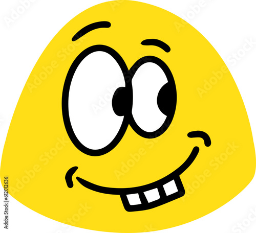 emoticon or emoji yellow feeling pretend to be stupid