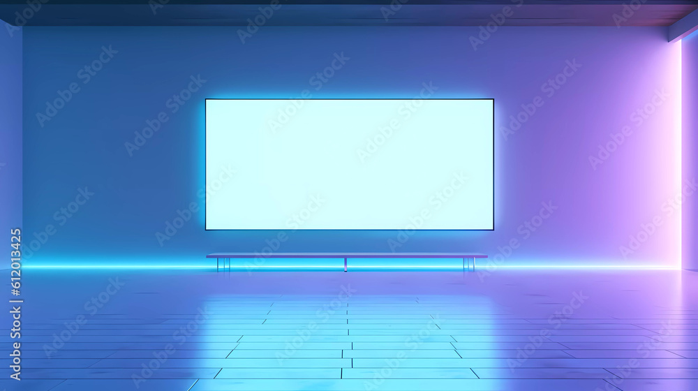 A modern, minimalist living room with RGB+LED backlighting, concept art, generative AI. A modern, minimalist living room with RGB+LED backlighting, concept art, generative AI.