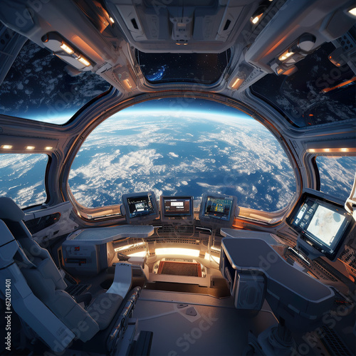planet earth from an advanced spaceship