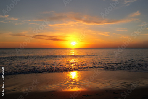 sunset on the beach © Pedro