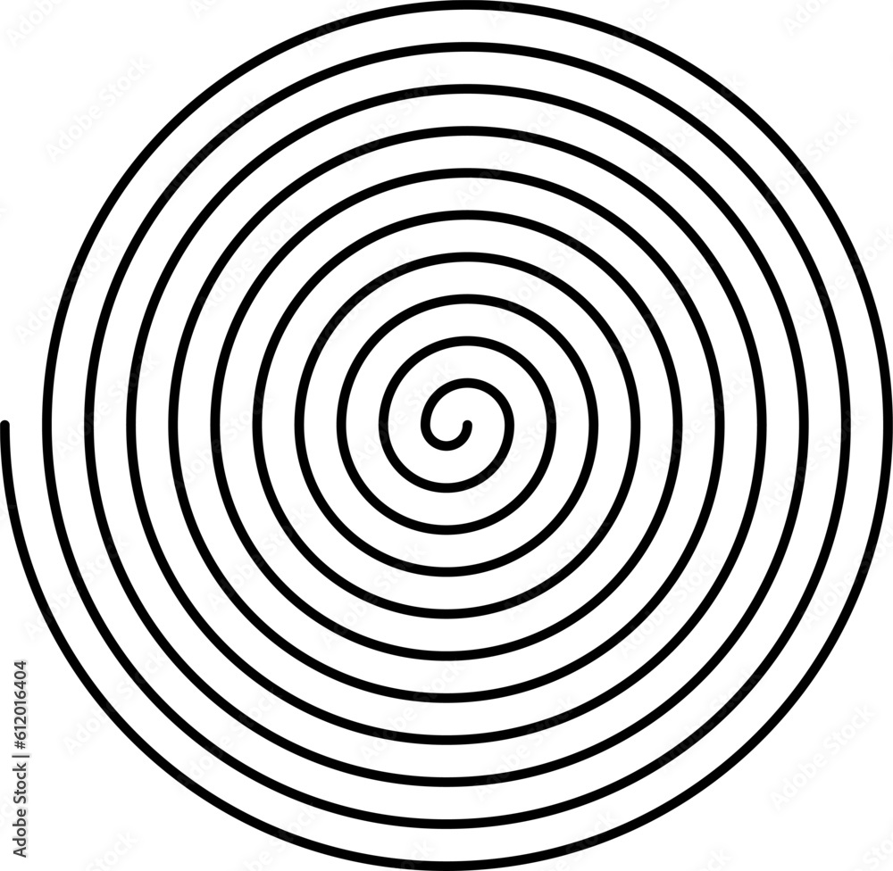 black white spiral icon on transparent background black white spiral icon on transparent background