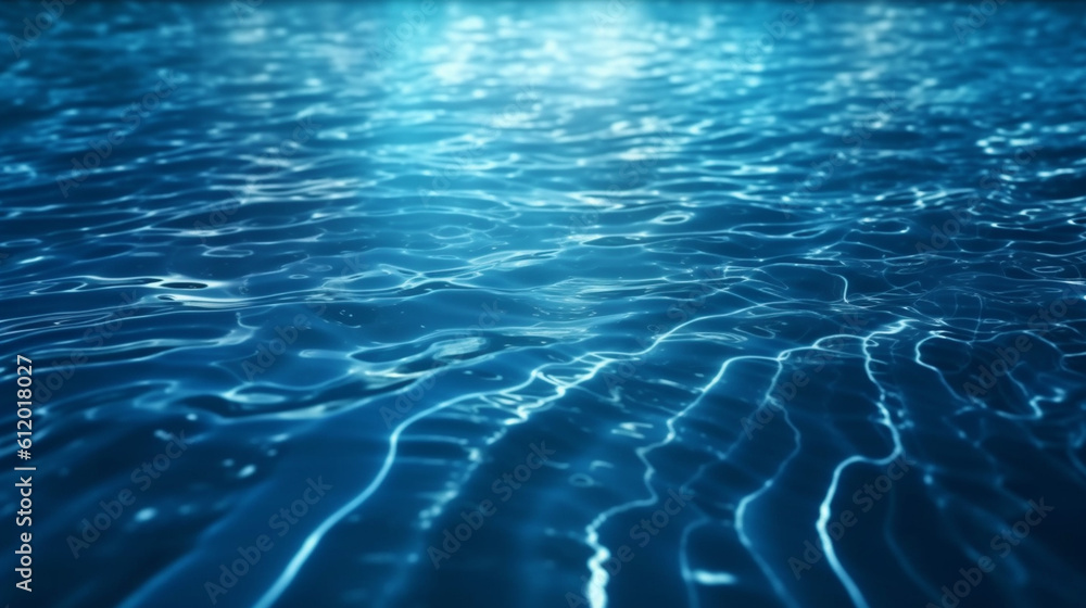 Obraz premium Generative AI, ジェネレーティブ, AI, water,水中, 水面, 波