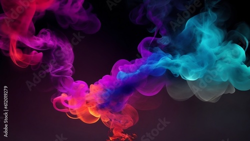 Smoke Background vibrant color Generative AI