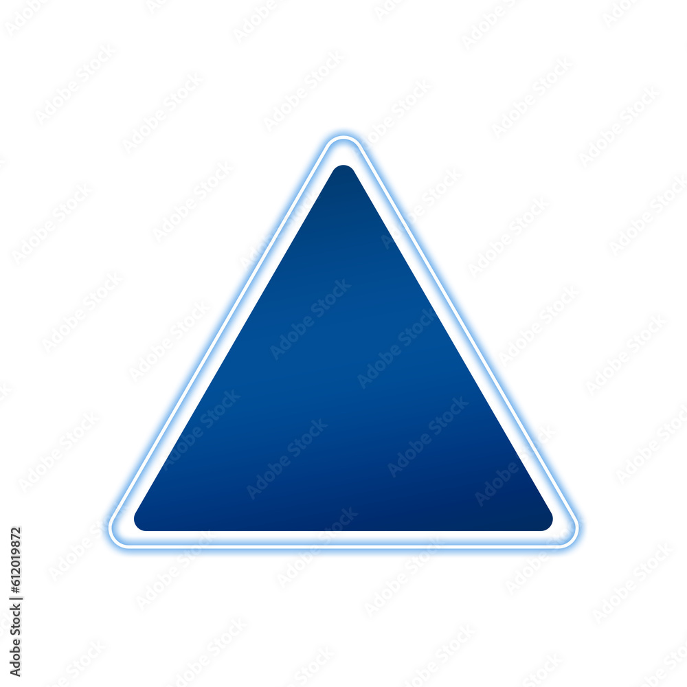 blue banner triangle light line frame neon