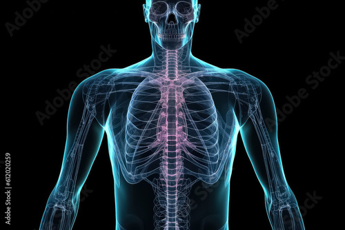 Wallpaper Mural x-ray images body man to see injuries of tendons and bones for a medical diagnosis, AI Torontodigital.ca