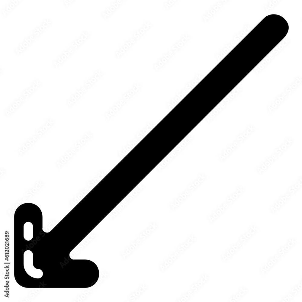 left down arrow glyph vector icon left down arrow glyph vector icon