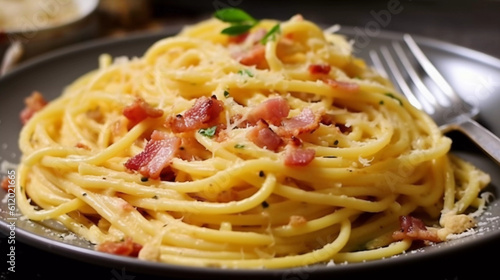 Satisfying Italian Comfort: Embracing the Richness of Spaghetti Carbonara, Generative AI.
