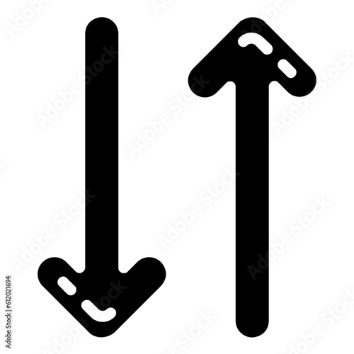 passing arrow glyph vector icon