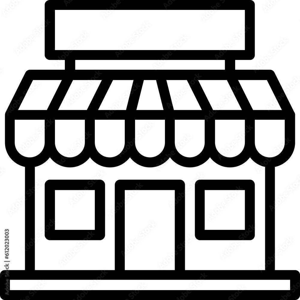 vector icon shop building outline style. Pixel perfect. editable stroke vector icon shop building outline style. Pixel perfect. editable stroke