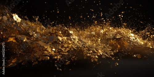 gold particles, background, abstract, glitter, explosion, wallpaper