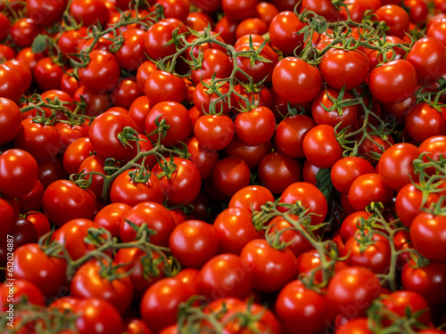 fresh tomatoes at the local market