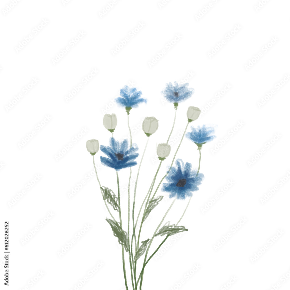 Naklejka premium Blue flower