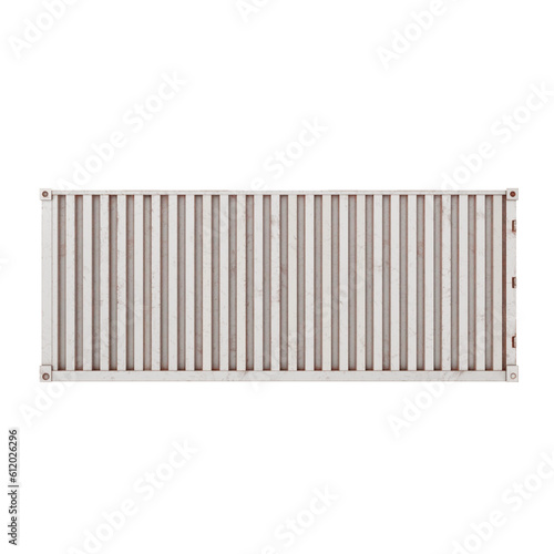 Wallpaper Mural Grey Delivery Cargo Container. Shipping Container. Realistic 3D Render. Cut Out. Side View. Torontodigital.ca