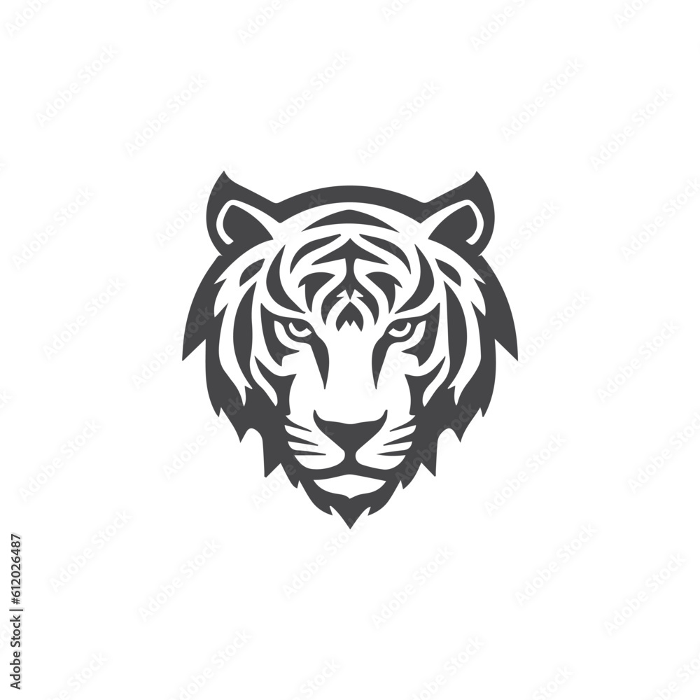 Tiger head vector logo design, icon , illustration