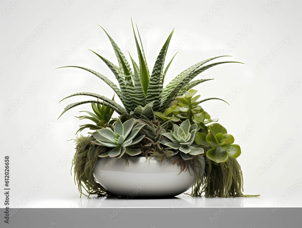 succulent plants in a white vase succulent plants in a white vase