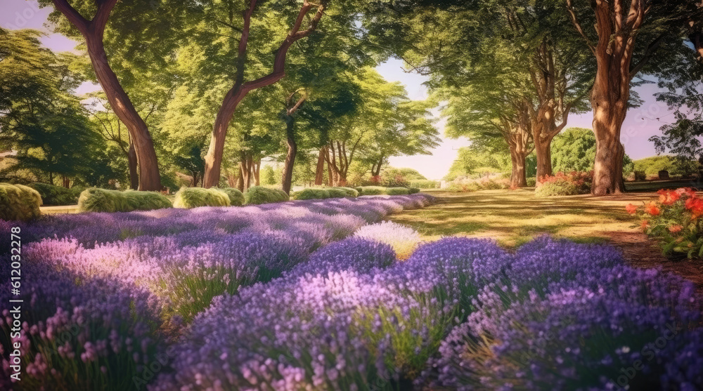 Beautiful lavender garden