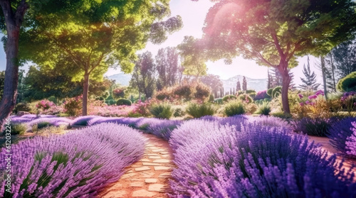 Beautiful lavender garden