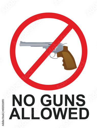 No gun sign. vector illustration
