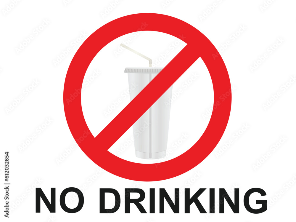 No drink allowed sign. vector No drink allowed sign. vector