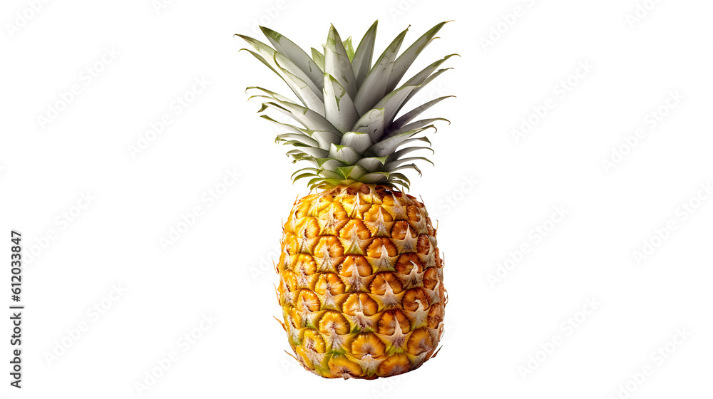 Vibrant Pineapple Isolated on Transparent Background Vibrant Pineapple Isolated on Transparent Background