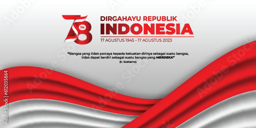 Free Download Independence Day Indonesia With Indonesian Wavy Flag - GFXLoad