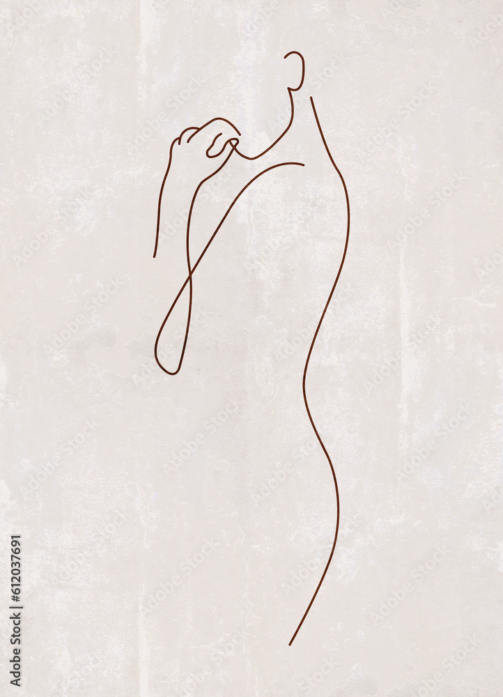 Fototapeta boho szkic kobiety