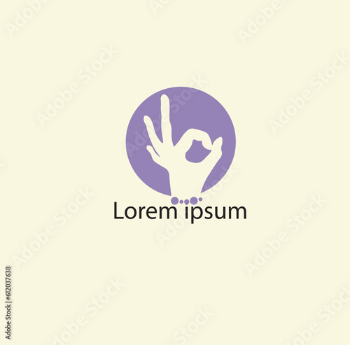 ok hand logo vector illustration eps 10