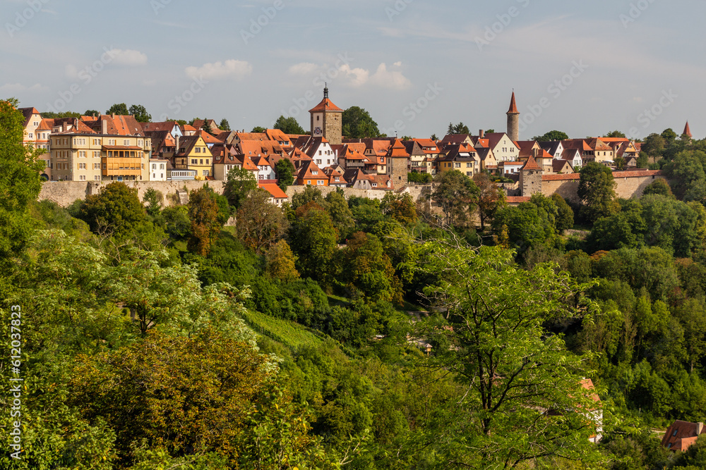 Medieval old town of Rothenburg ob der Tauber, Bavaria state, Germany