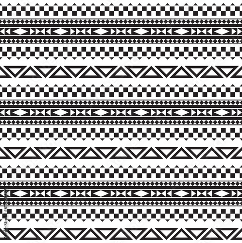 Geometric ethnic oriental pattern. Design for wallpaper, clothing, fabric, decoration, rug, carpet, floor. Abstract background. Black motif boho on white background. Vector illustration.