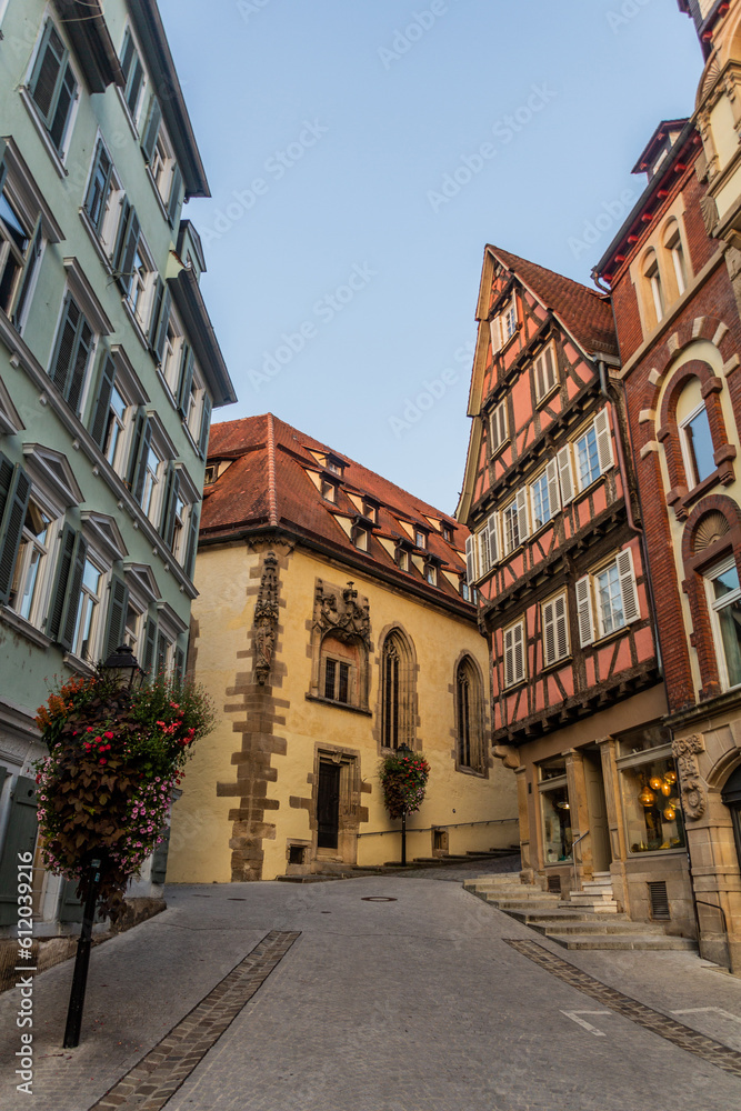 Medieval street in Tubingen, Germany