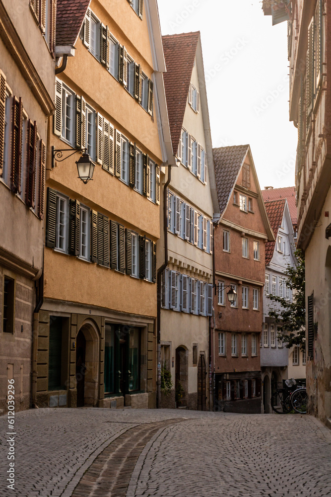 Medieval street in Tubingen, Germany