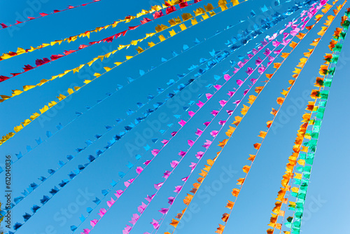 Cuadro en lienzo Decoração de festa de São João - Festa Junina, Interior do Brasil
