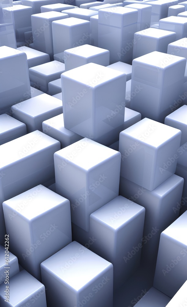 Shiny realistic 3d rendering illustration of cube shapes background. Shiny realistic 3d rendering illustration of cube shapes background.