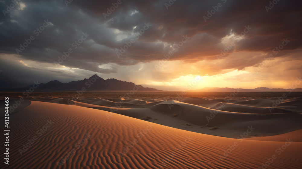 Majestic Desert Tapestry: A Captivating Triumph of Nature. Generative AI