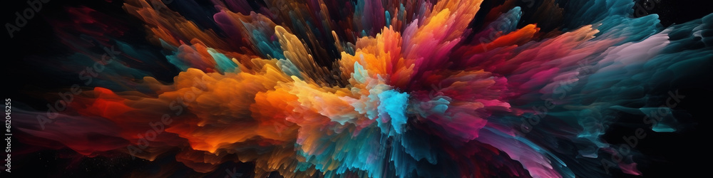 Obraz premium Colorful explosion background,created with generative ai tecnology.