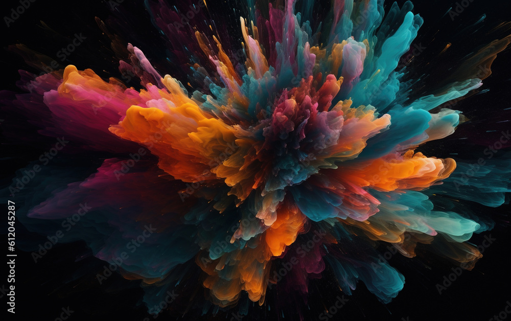 Colorful explosion background,created with generative ai tecnology.