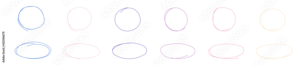 cute doodle circle and oval frame hand writing grunge style cute doodle circle and oval frame hand writing grunge style
