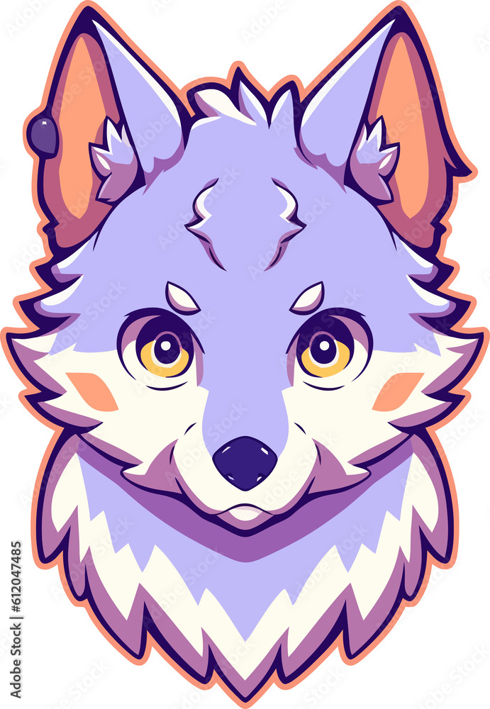 Cute wolf head Isolated Cute wolf head Isolated